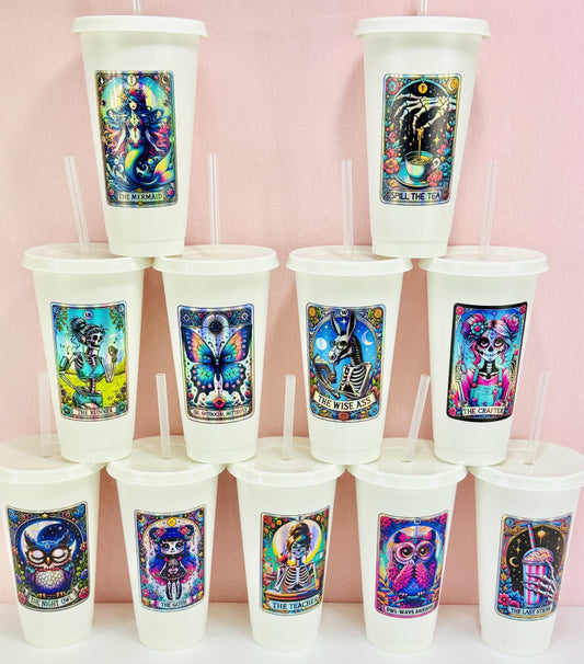 Tarot Card Decals - Teckwrap Holographic Rainbow Silver - Section 3 image 0