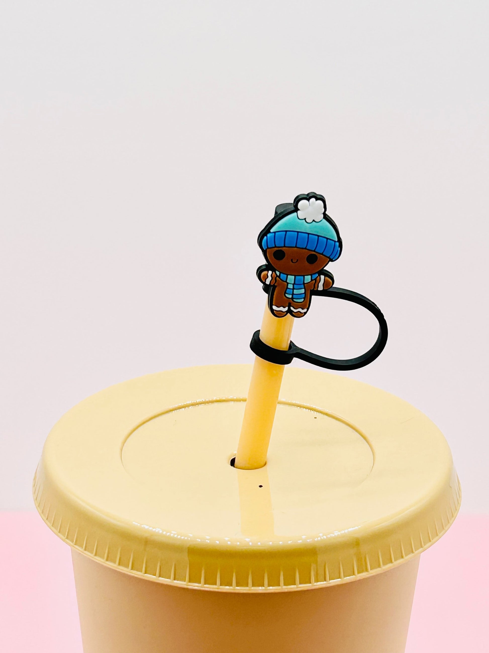Straw Topper - Gingerbread Hat and Scarf image 0