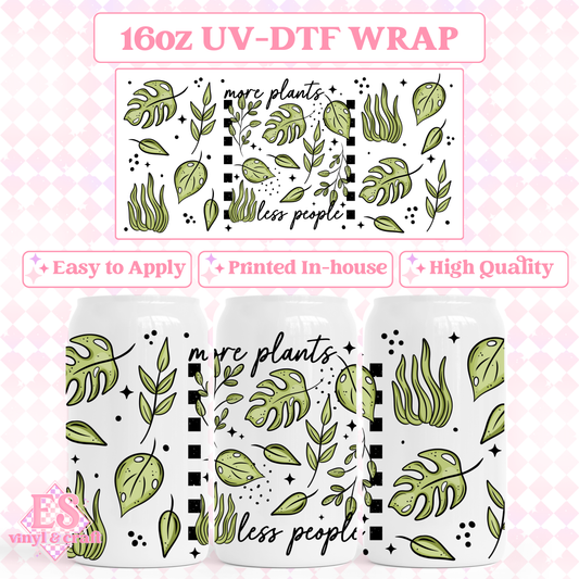 More Plants - 16oz Beer Can / Libbey UV-DTF Transfer image 0