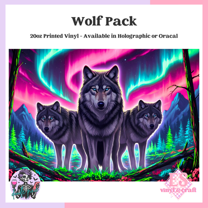 Wolf Pack - 20oz Printed Tumbler Self Adhesive Vinyl image 0