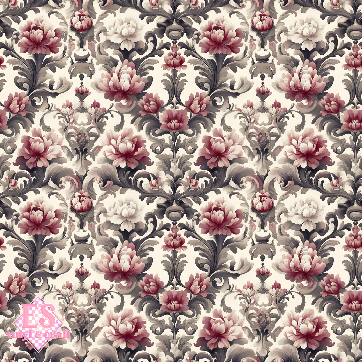 Velvet Baroque Collection SMALL Print - Section 1 - 12" x 12" Sheet image 4