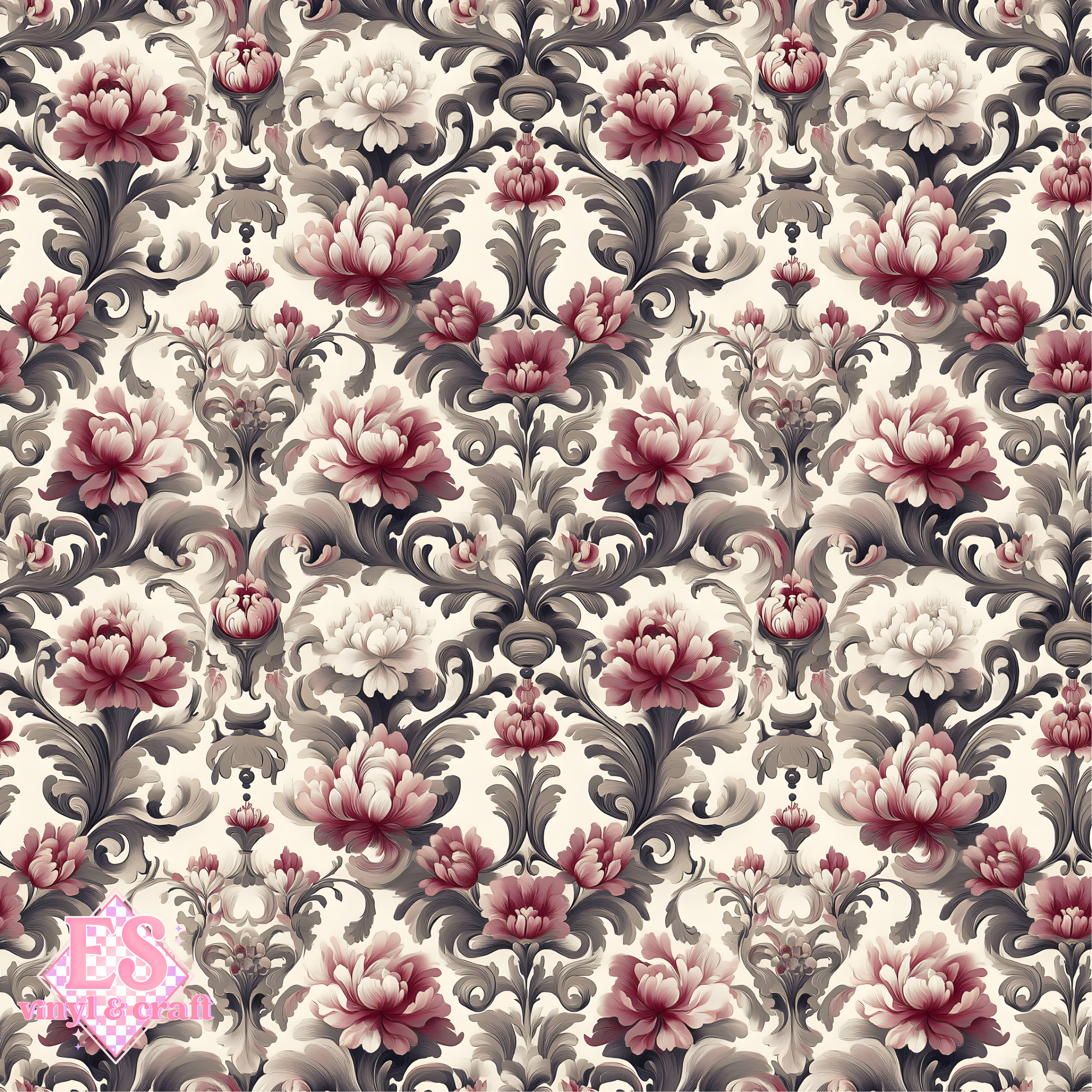 Velvet Baroque Collection SMALL Print - Section 1 - 12" x 12" Sheet image 4