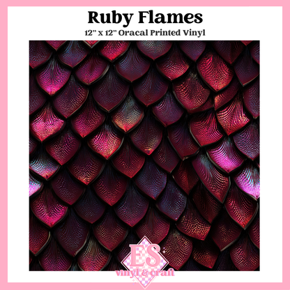 Prismatic Dragon Scale Collection - 12" x 12" Sheet (14 Different De image 12