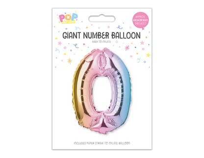 Multicoloured Foil Number Balloon 65cm image 10