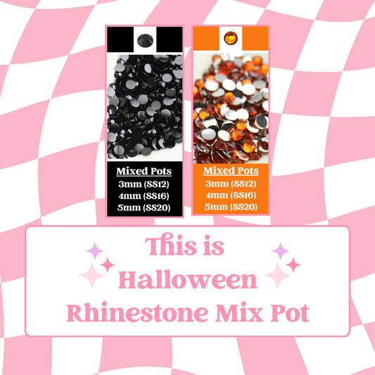 This is Halloween - Rhinestone Mixed Pot (3mm, 4mm, 5mm) image 0