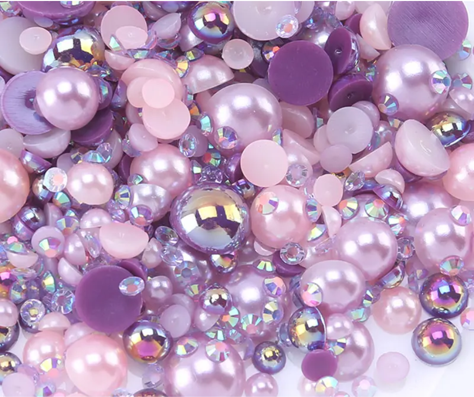Lilac Empress - Pearl & Rhinestone Mix image 0