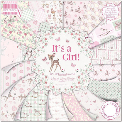 First Edition - Cardstock - It's a Girl!! 12" x 12" Paper Pad image 0