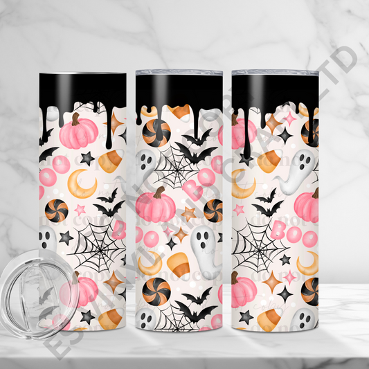 Spooky Seamless - Full 20oz Tumbler Sublimation Ready To Print image 0