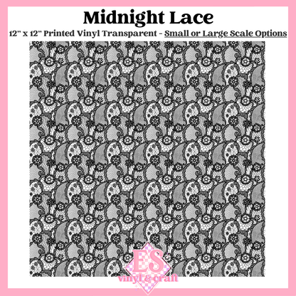 Midnight Lace Transparent - Small or Large Scale Options - 12" x 12" Sheet image 0