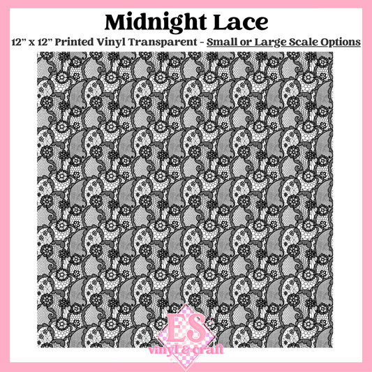 Midnight Lace Transparent - Small or Large Scale Options - 12" x 12" Sheet image 0