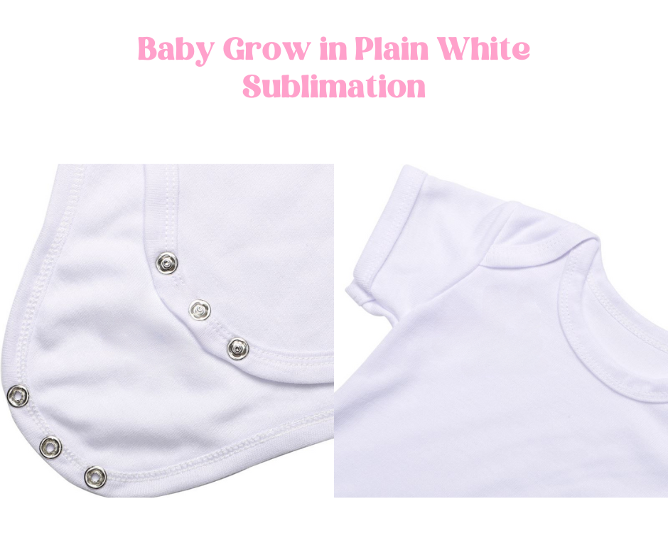Baby Grow in Plain White for Sublimation image 1