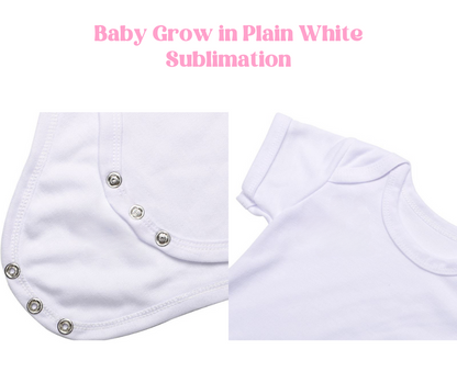 Baby Grow in Plain White for Sublimation image 1