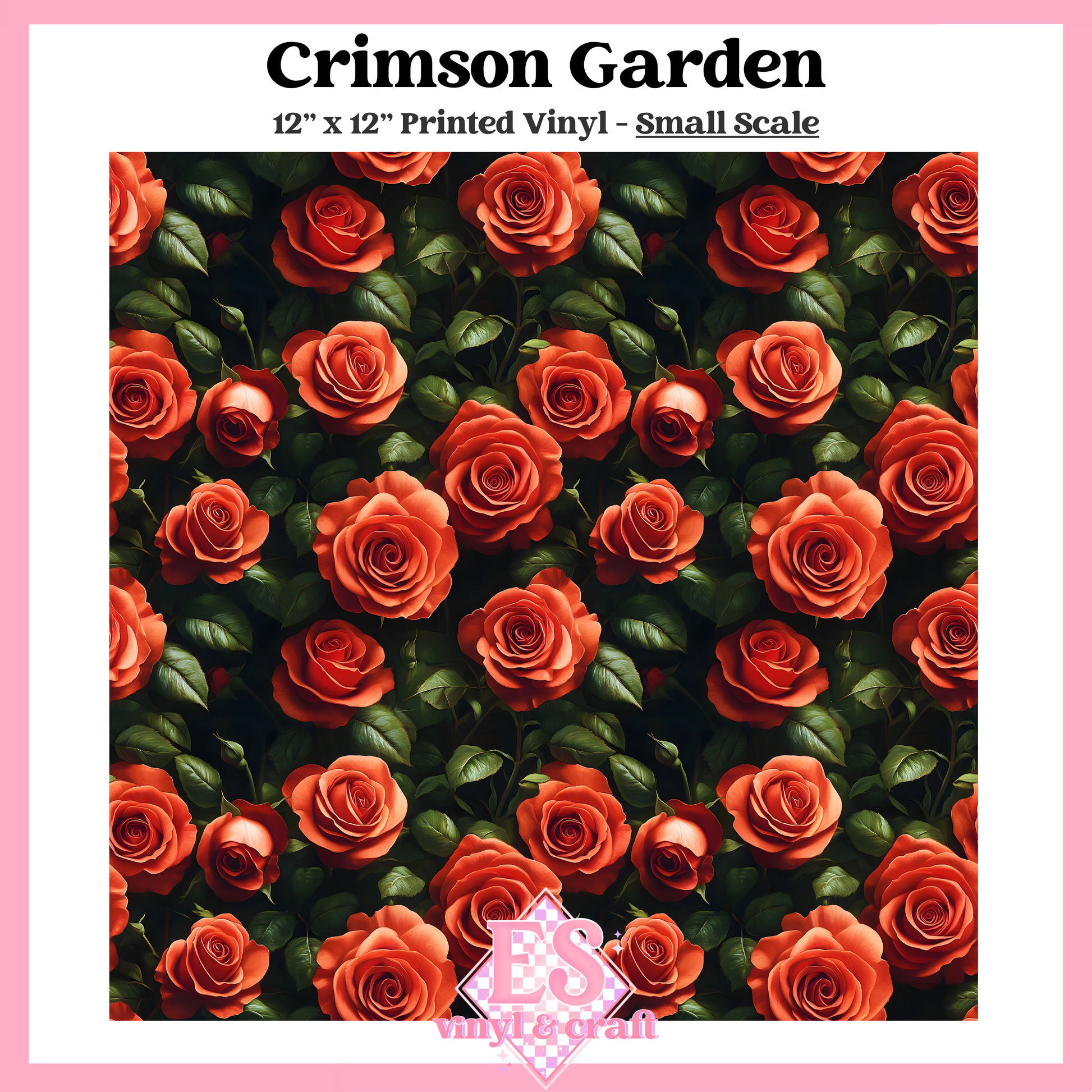 Crimson Garden - Small or Large Scale Options - 12" x 12" Sheet image 1