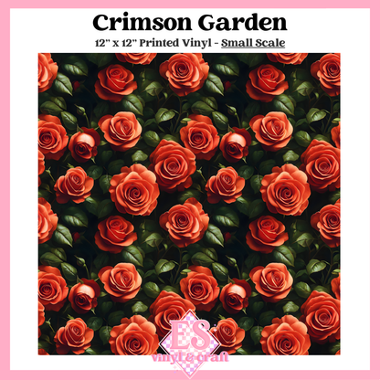 Crimson Garden - Small or Large Scale Options - 12" x 12" Sheet image 1