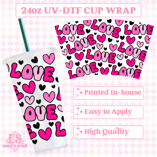 Love - UVDTF 24oz Cold Cup Wrap image 0