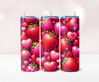 Strawberries - Full 20oz Tumbler Sublimation Ready To Print image 3