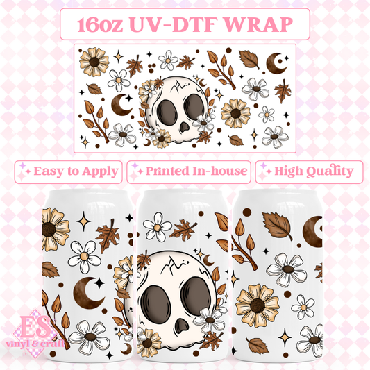 Autumn Skellie - 16oz Beer Can / Libbey UV-DTF image 0