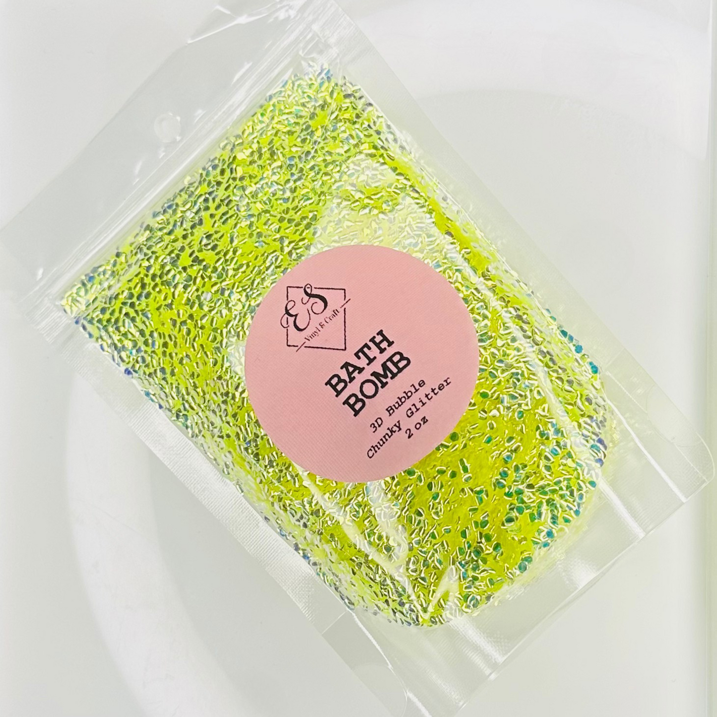 Bath Bomb - 3D Bubble Glitter Cut Size Chunky image 0