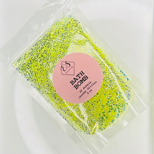 Bath Bomb - 3D Bubble Glitter Cut Size Chunky image 0