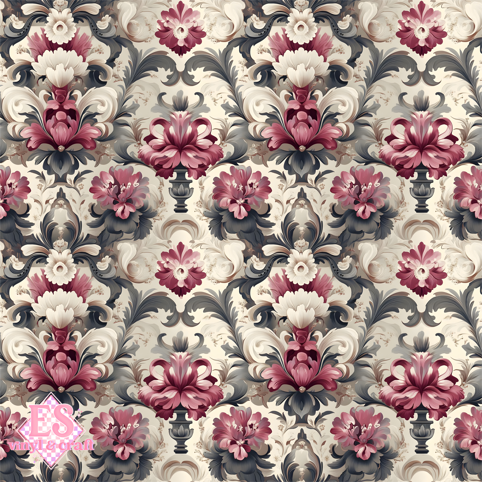 Velvet Baroque Collection SMALL Print - Section 1 - 12" x 12" Sheet image 6