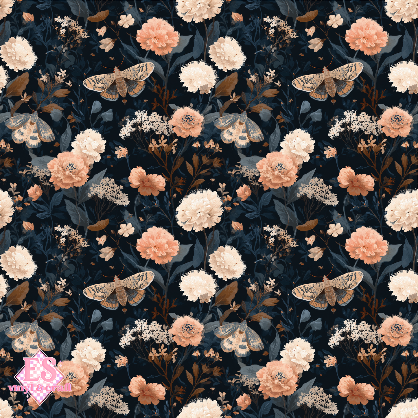 Flutter & Bloom Collection - UV Printed Vinyl 12" x 12" Sheet image 5