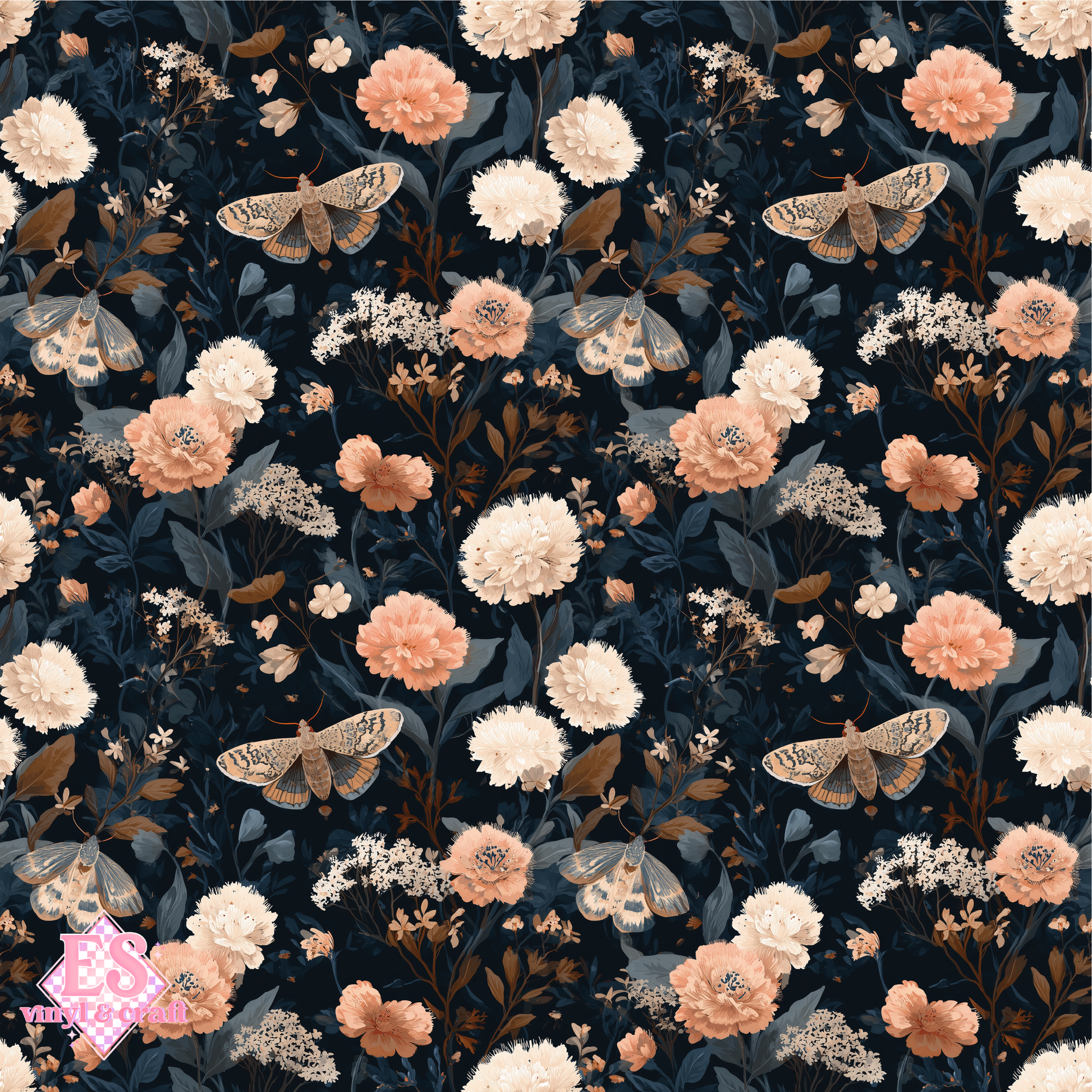 Flutter & Bloom Collection - UV Printed Vinyl 12" x 12" Sheet image 5