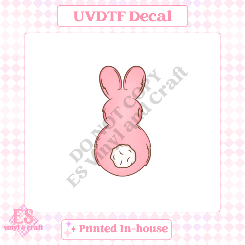 Pink Bunny - UV-DTF Decal Transfer image 0