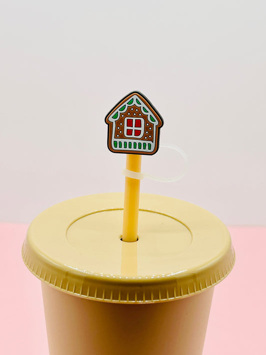 Straw Topper - Gingerbread House image 0