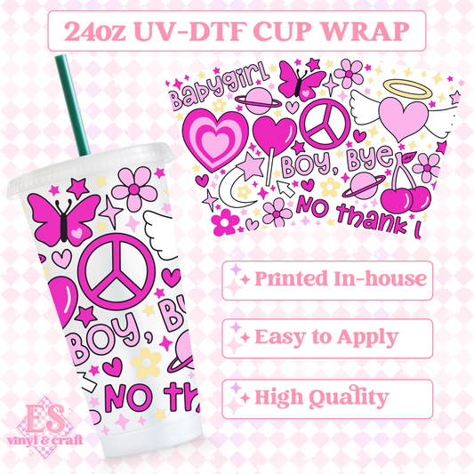 Y2K - UVDTF 24oz Cold Cup Wrap image 0