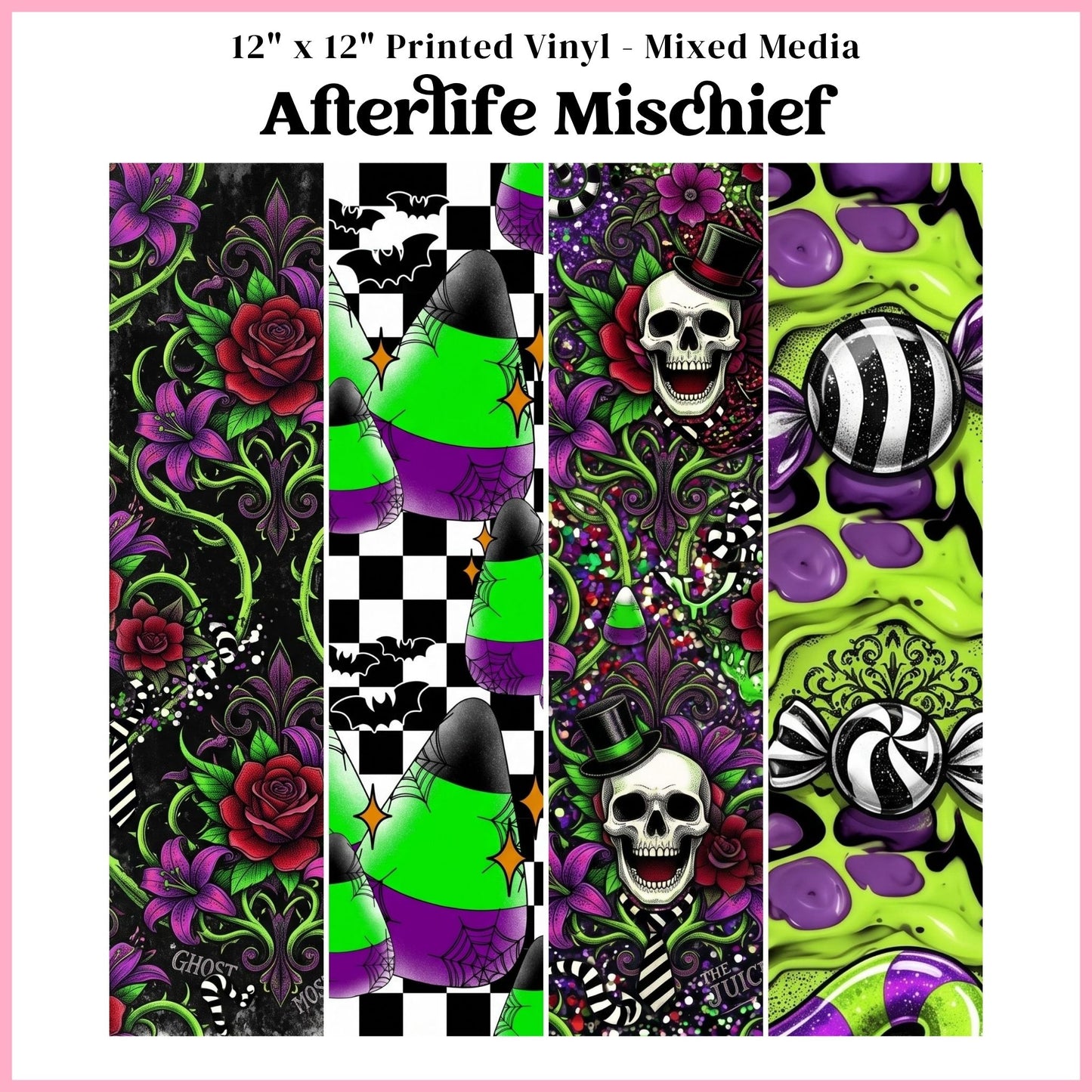 Afterlife Mischief - Mixed Media Vinyl 12"x12" Sheet