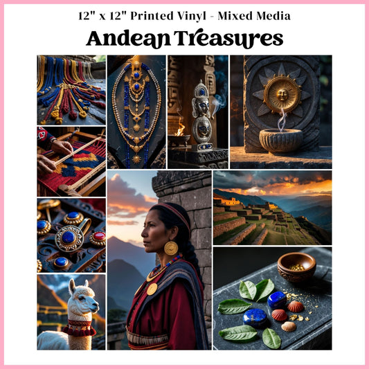 Andean Treasures - Mixed Media Vinyl 12"x12" Sheet