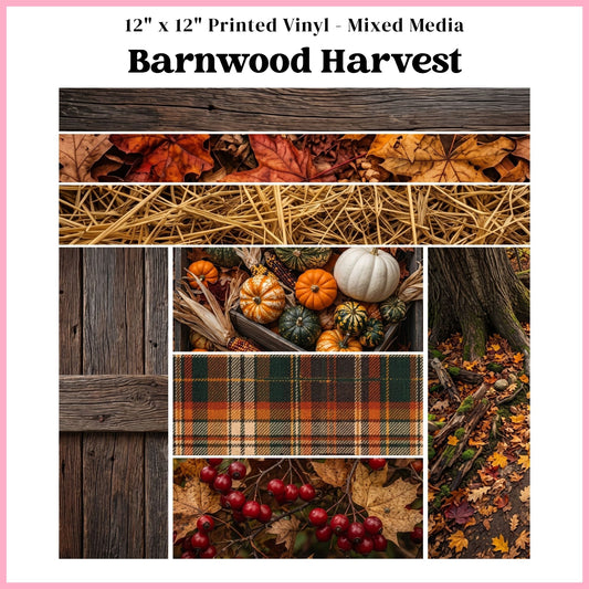 Barnwood Harvest - Mixed Media Vinyl 12"x12" Sheet