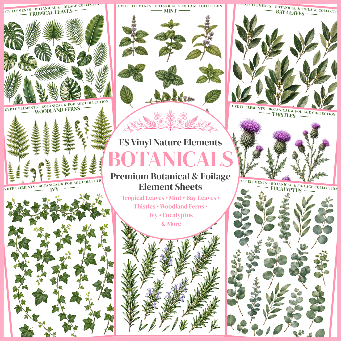 UVDTF Elements - Botanical & Foliage Collection