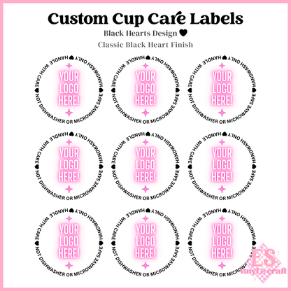 Custom Logo UVDTF Cup Care Circles - Font 3 (3 Options Available)
