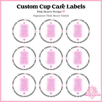 Custom Logo UVDTF Cup Care Circles - Font 3 (3 Options Available)