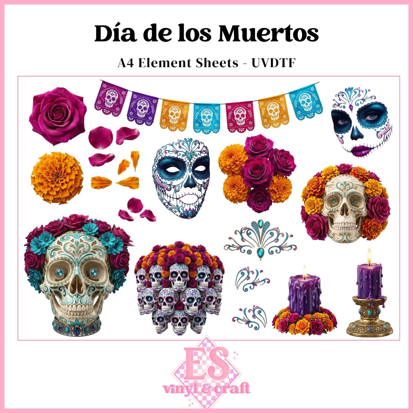 Dia de los Muertos - UVDTF Element Sheet