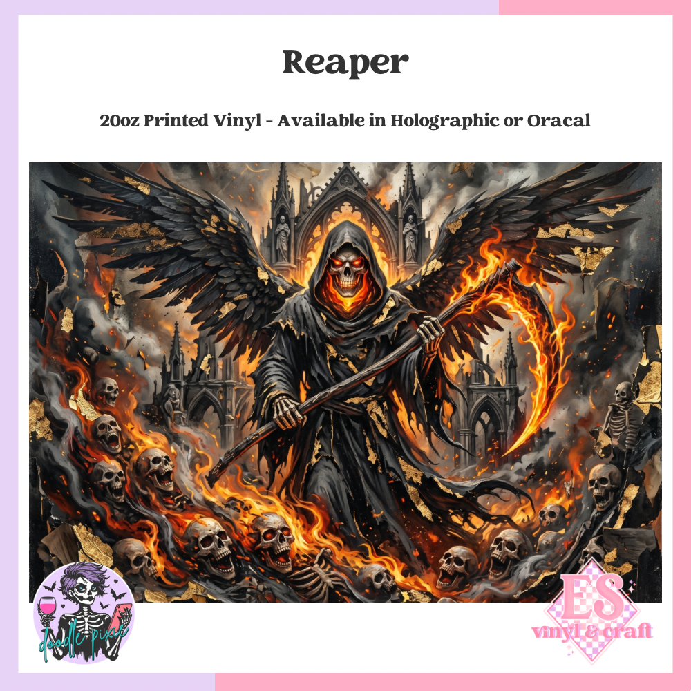 Reaper - 20oz Printed Tumbler Self Adhesive Vinyl