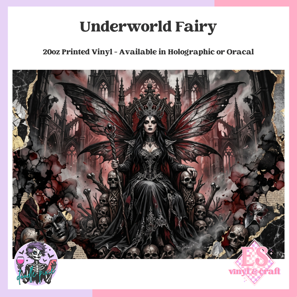 Underworld Fairy - 20oz Printed Tumbler Self Adhesive Vinyl