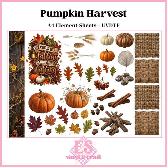 Pumpkin Harvest - UVDTF Element Sheet