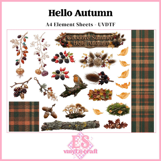 Hello Autumn - UVDTF Element Sheet