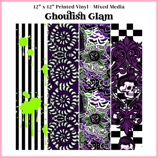 Ghoulish Glam - Mixed Media Vinyl 12"x12" Sheet