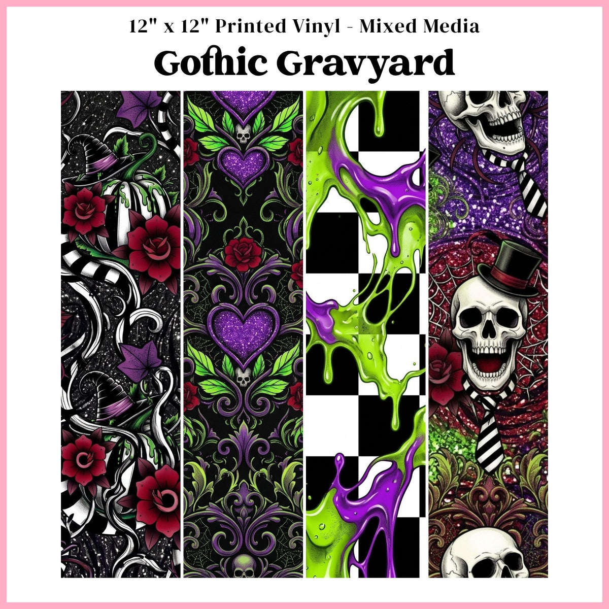 Gothic Graveyard - Mixed Media Vinyl 12"x12" Sheet