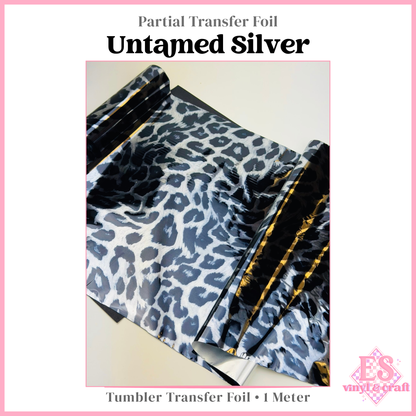 Untamed Silver - Partial Transfer Foil - 1 Metre
