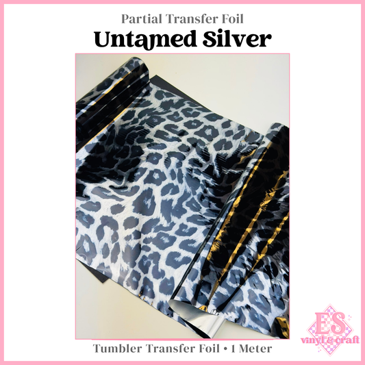 Untamed Silver - Partial Transfer Foil - 1 Metre