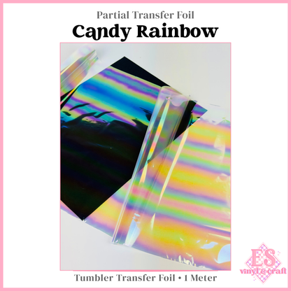 Candy Rainbow - Partial Transfer Foil - 1 Metre