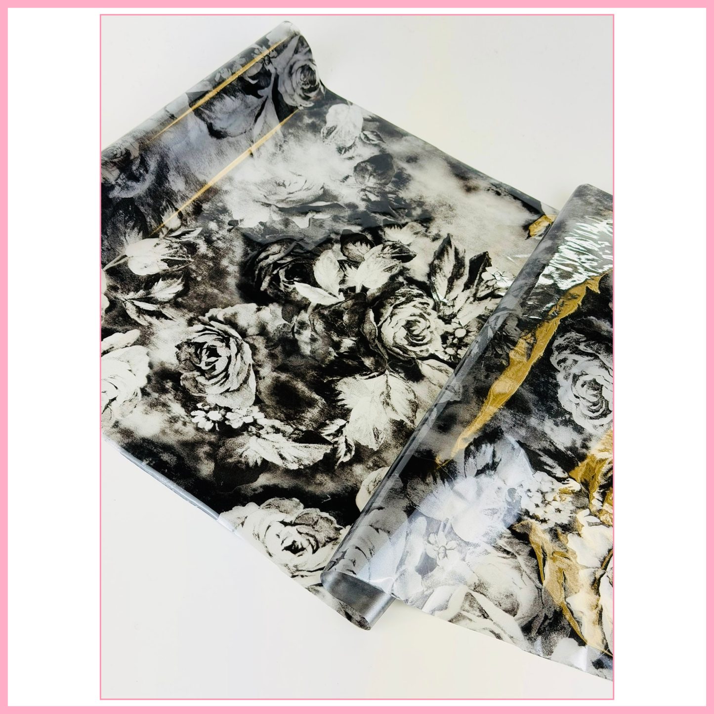 Noir Rose - Partial Transfer Foil - 1 Metre
