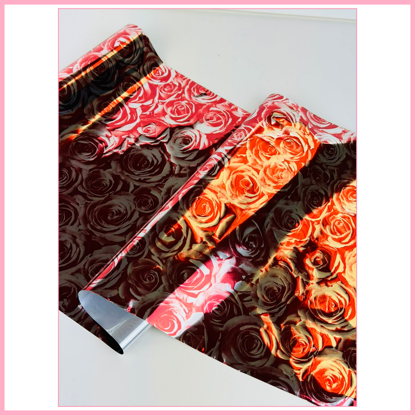 Scarlet Bloom - Partial Transfer Foil - 1 Metre