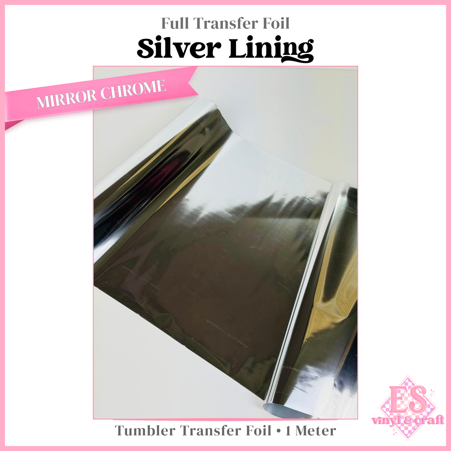 Silver Lining - Full Transfer Foil - 1 Metre