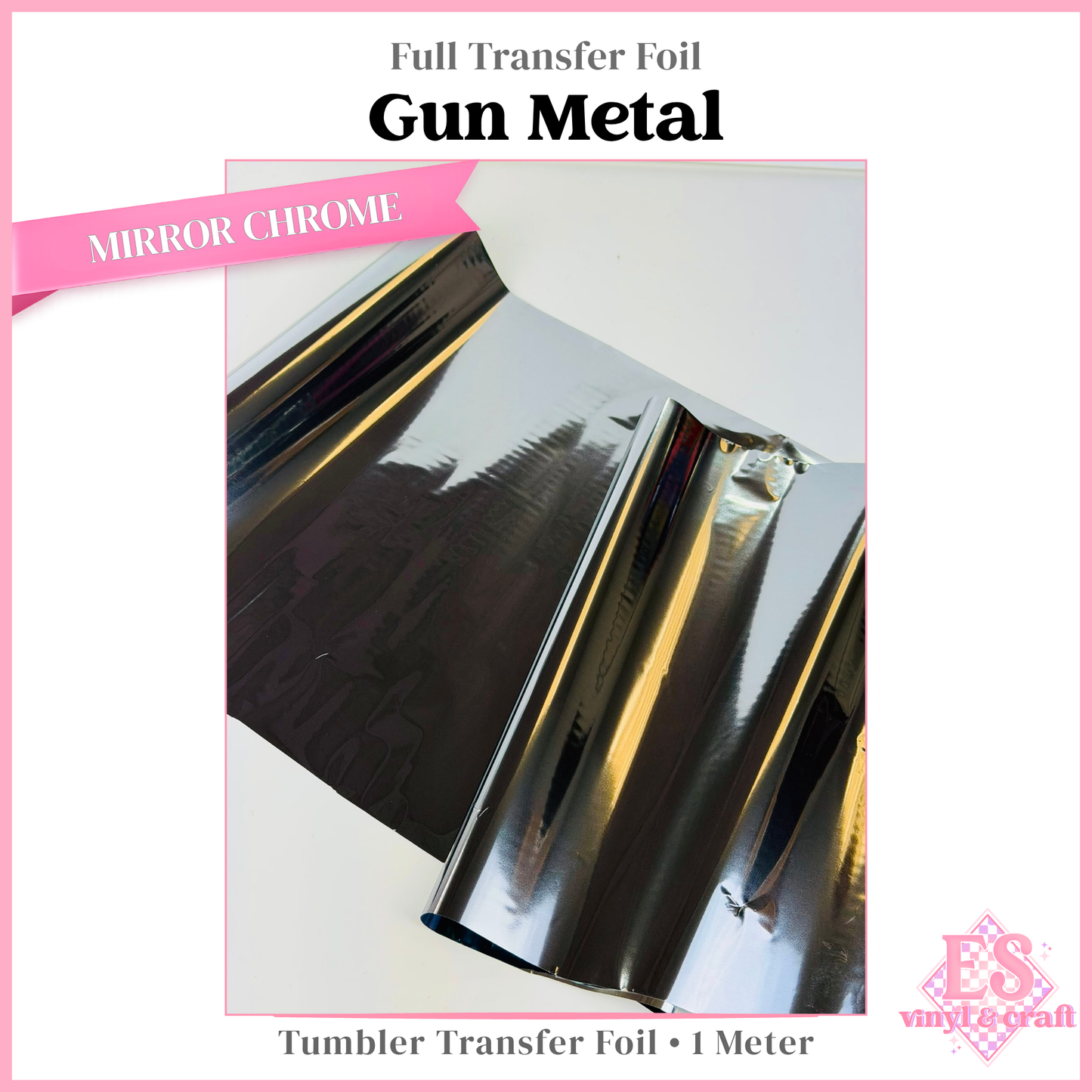 Gun Metal - Full Transfer Foil - 1 Metre
