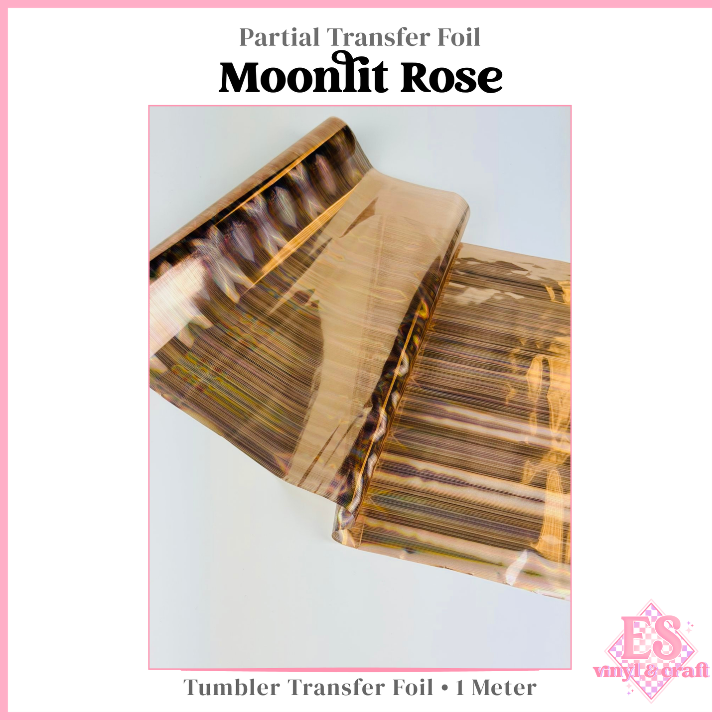 Moonlit Rose - Full Transfer Foil - 1 Metre
